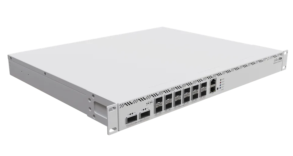 MikroTik CCR2216-1G-12XS-2XQ — Photo of the listed model; revision and supplied configuration may differ.