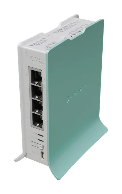 MikroTik hAP ax lite · L41G-2axD — Photo of the listed model; revision and supplied configuration may differ.