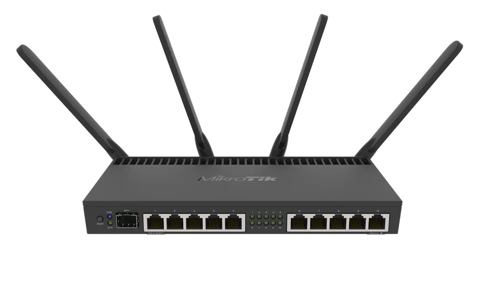 MikroTik RB4011iGS+5HacQ2HnD-IN — Photo of the listed model; revision and supplied configuration may differ.